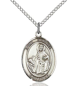 St. Dymphna Sterling Silver Medal 8032SS/18S