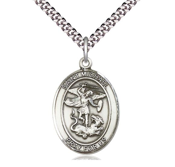 St. Michael the Archangel Sterling Silver Medal 8076SS/18S
