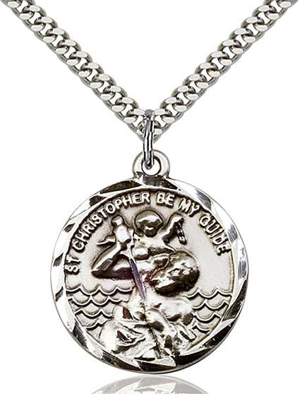 Sterling Silver St. Christopher Pendant 0036CSS24S