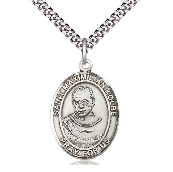 St. Maximilian Kolbe Sterling Silver Medal 8073SS/18S