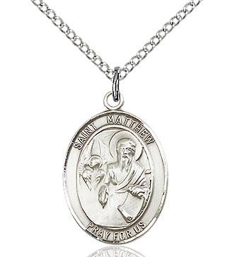 St. Matthew Sterling Silver Medal 8074SS/18S