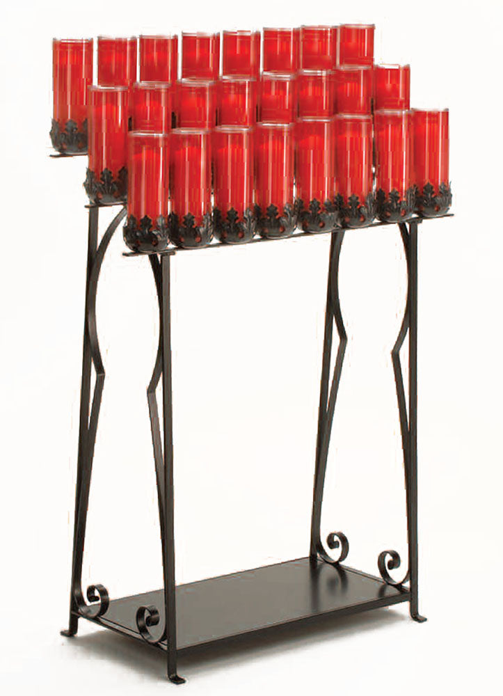 15 Light Vigil Candle Stand with Shelf- no. 19x15