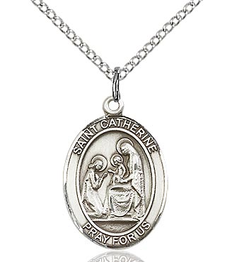 St. Catherine of Siena Sterling Silver Medal 8014SS/18S