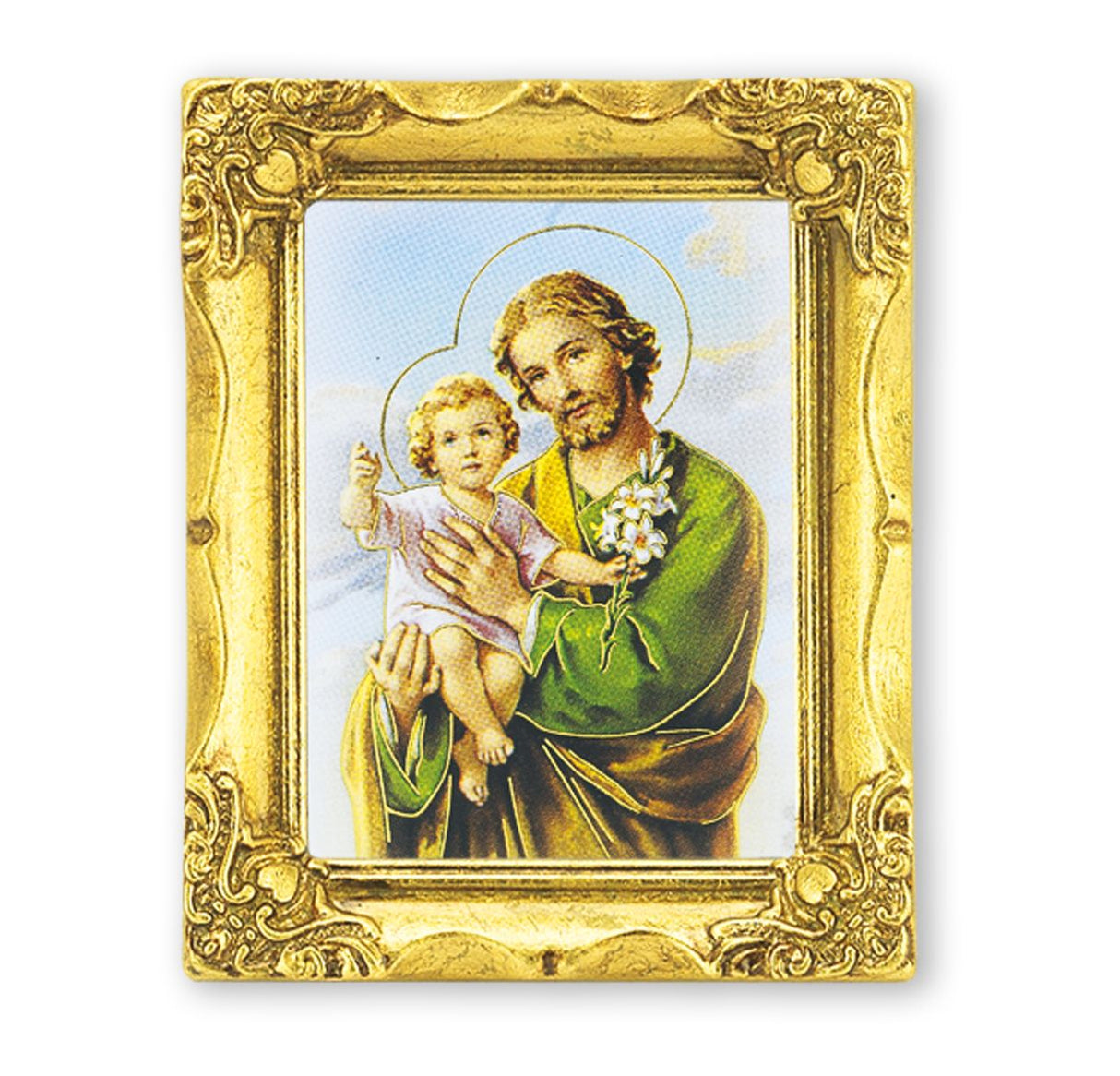 3x2 inch St Joseph in Gold Frame