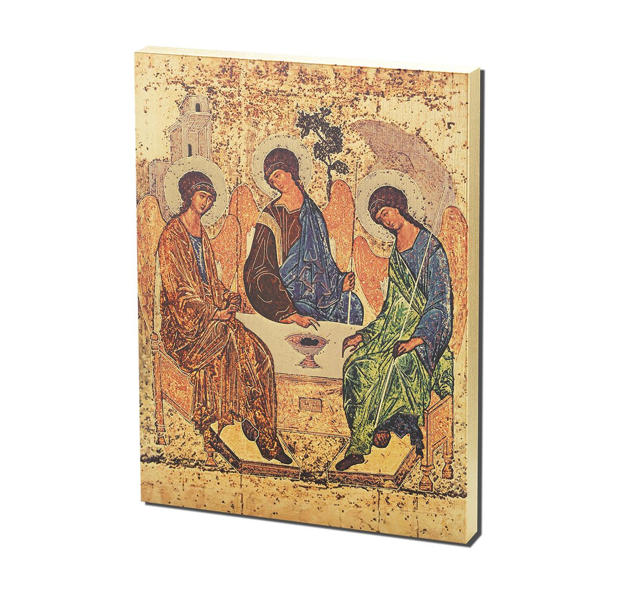Holy Trinity Angels Icon Plaque 7.5x10