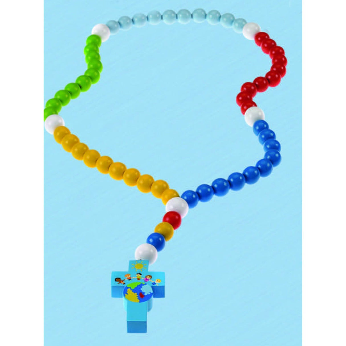 15mm Large Light of the World Multi-Color Baby / Kiddie Rosary