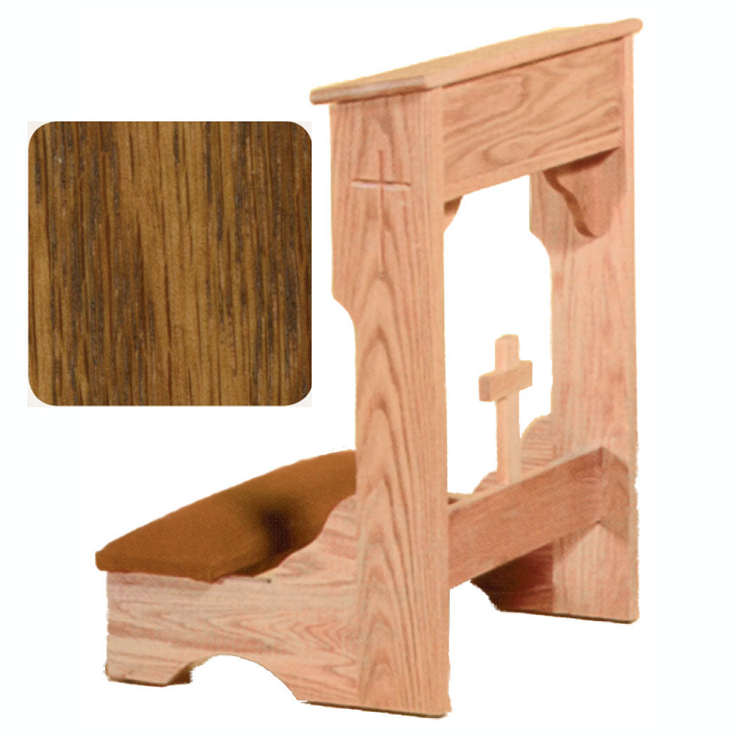 Amber Finish Padded Kneeler with Shelf W2122