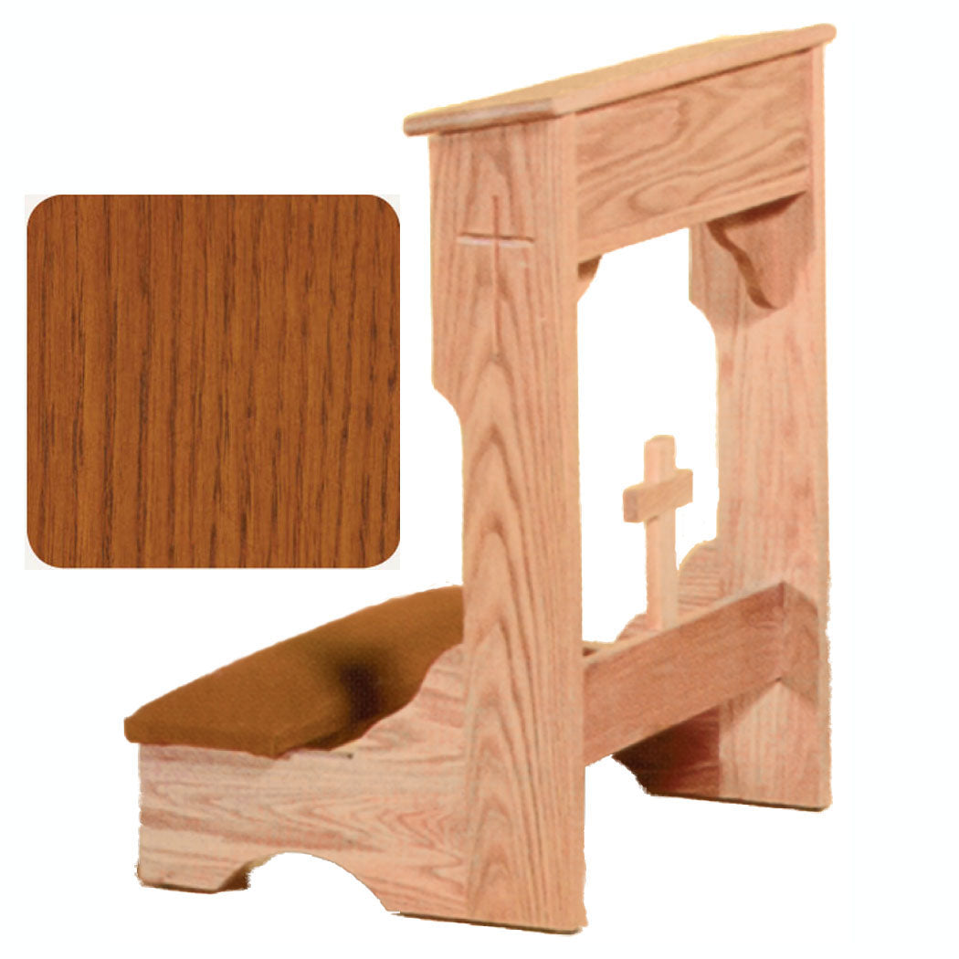 Sunset Finish Padded Kneeler with Shelf W2122