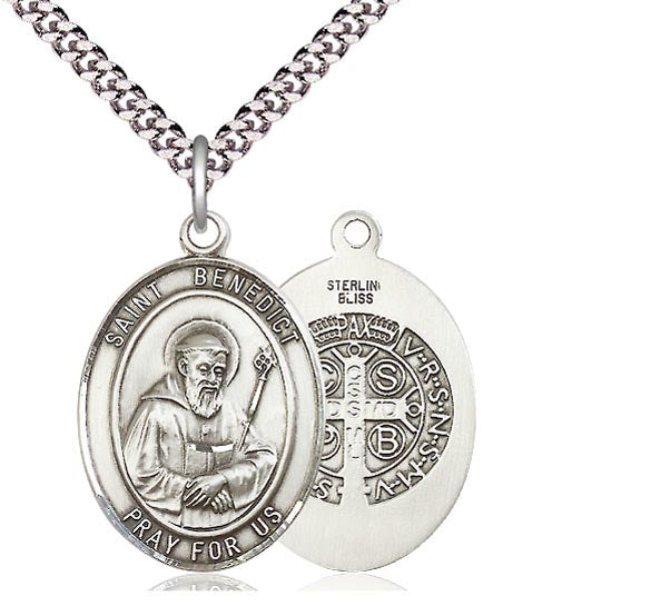 St. Benedict Sterling Silver Medal 8008SS/18S