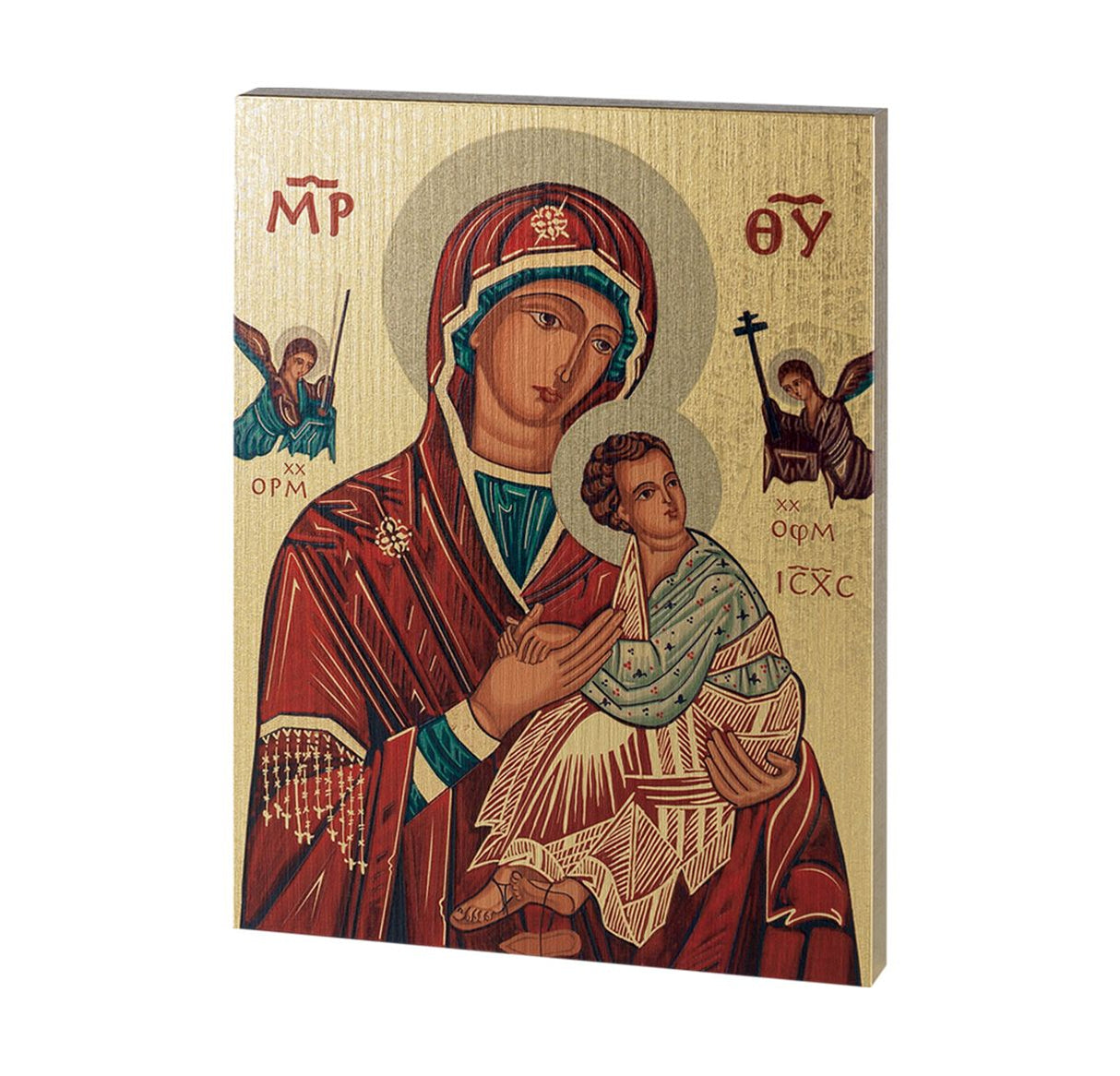 Our Lady of Passion 7.5x10 Gold Embossed Icon