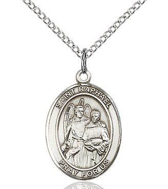 St. Raphael the Archangel Sterling Silver Medal 8092SS/18S