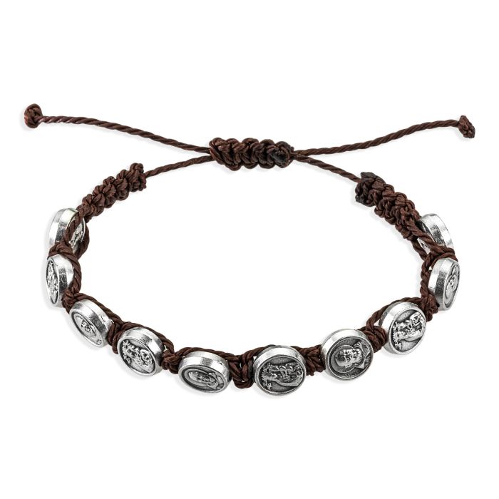 Padre Pio & Mary Blessed Beads Rosary Bracelet