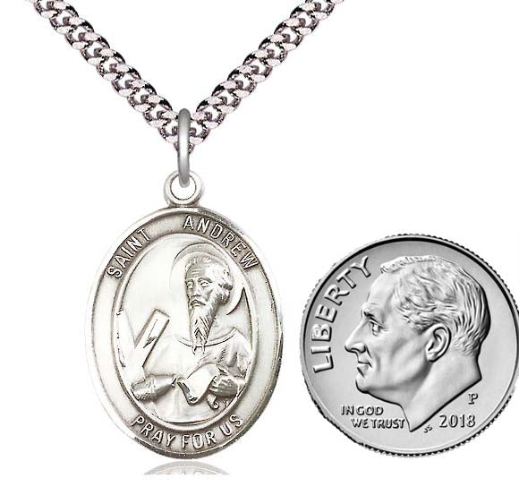 St. Andrew Sterling Silver Medal 8000SS/18S