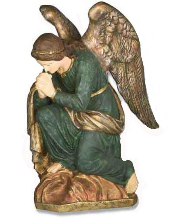 38 inch Kneeling Adoration Angel in Prayer Statue - Right Orientation