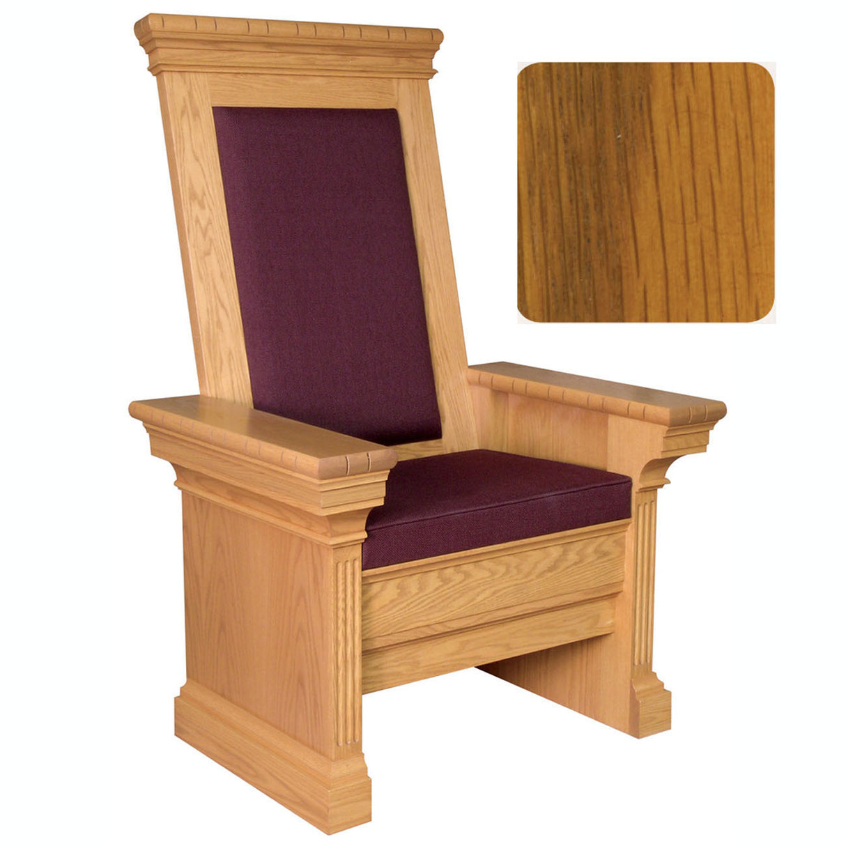Harvest Oak 52 inch High Back Celebrant Chair 653
