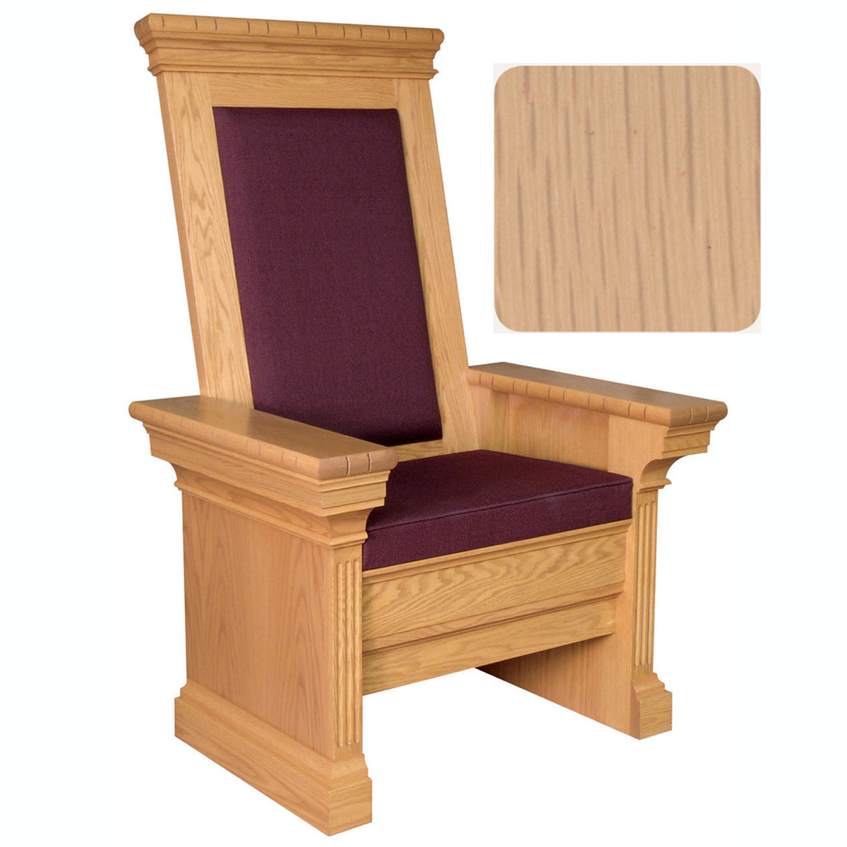 Limed Oak 52 inch High Back Celebrant Chair 653