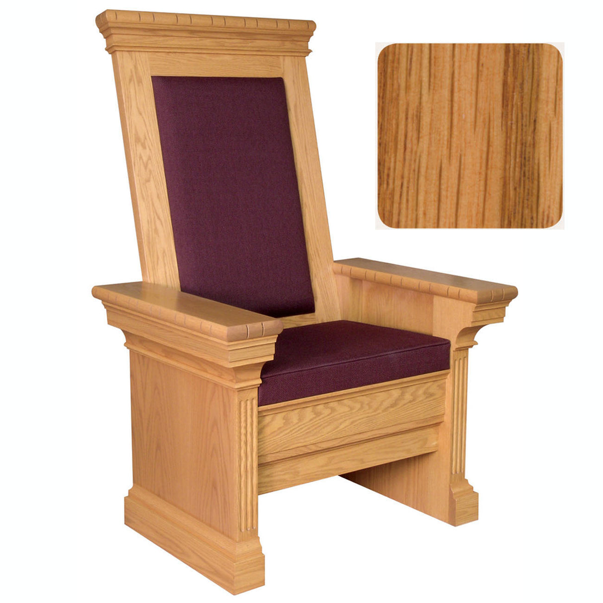 Light Oak 52 inch High Back Celebrant Chair 653