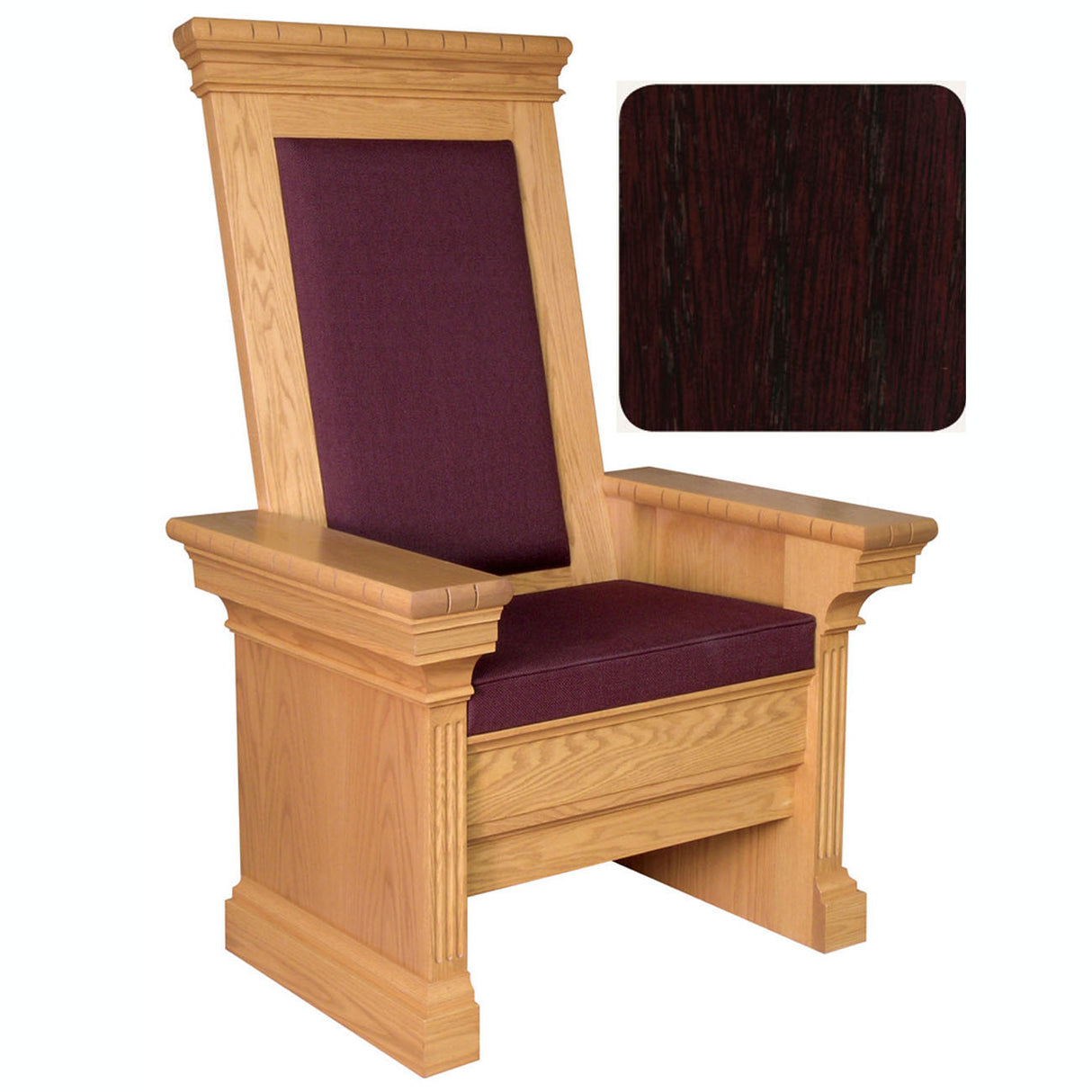 Mahogany Finish 52 inch High Back Celebrant Chair 653
