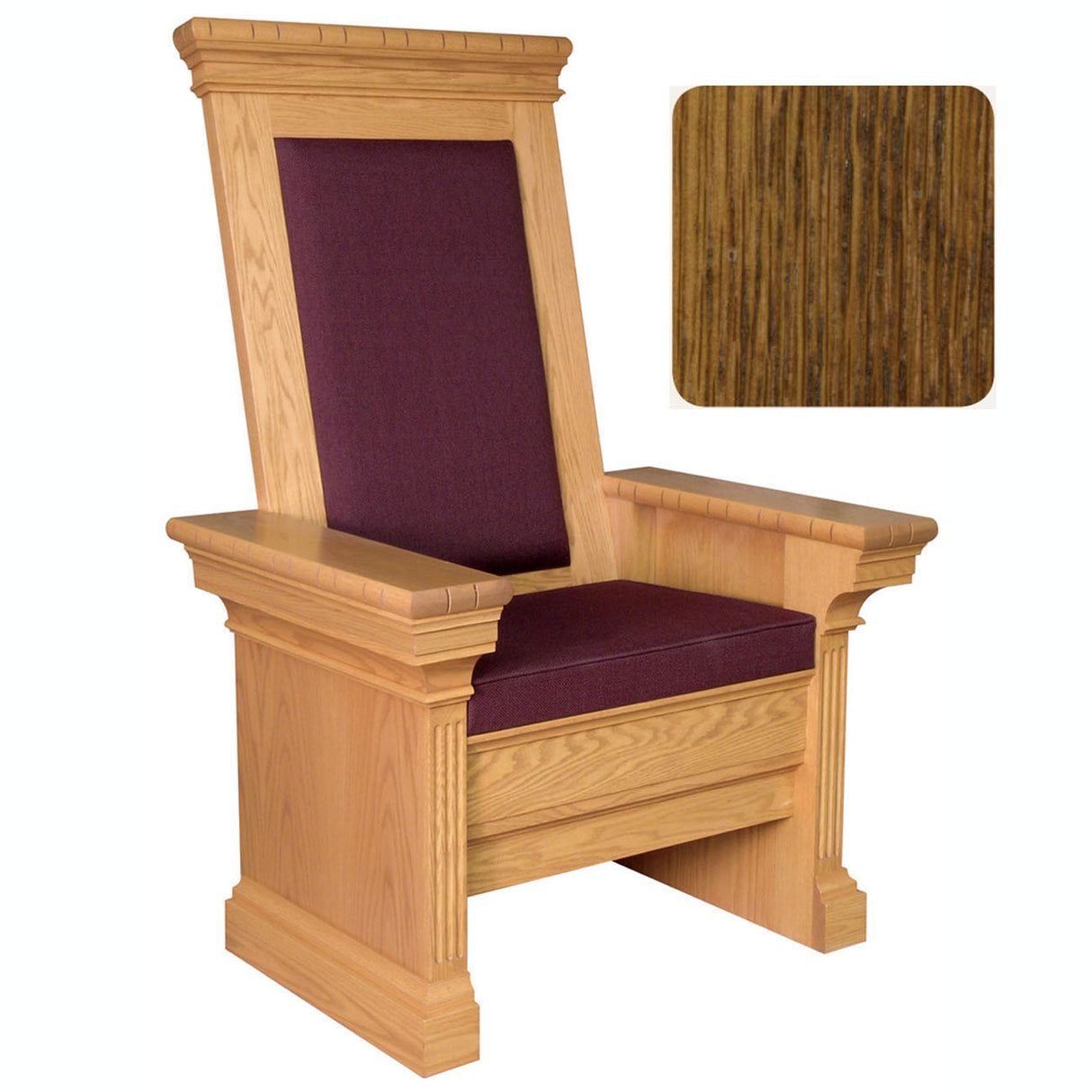 Medium Oak 52 inch High Back Celebrant Chair 653