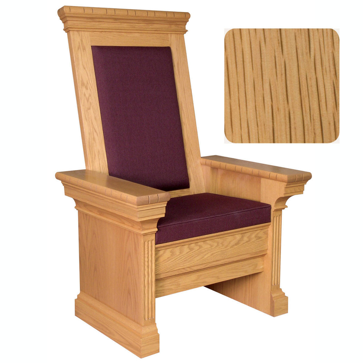Natural Oak 52 inch High Back Celebrant Chair 653