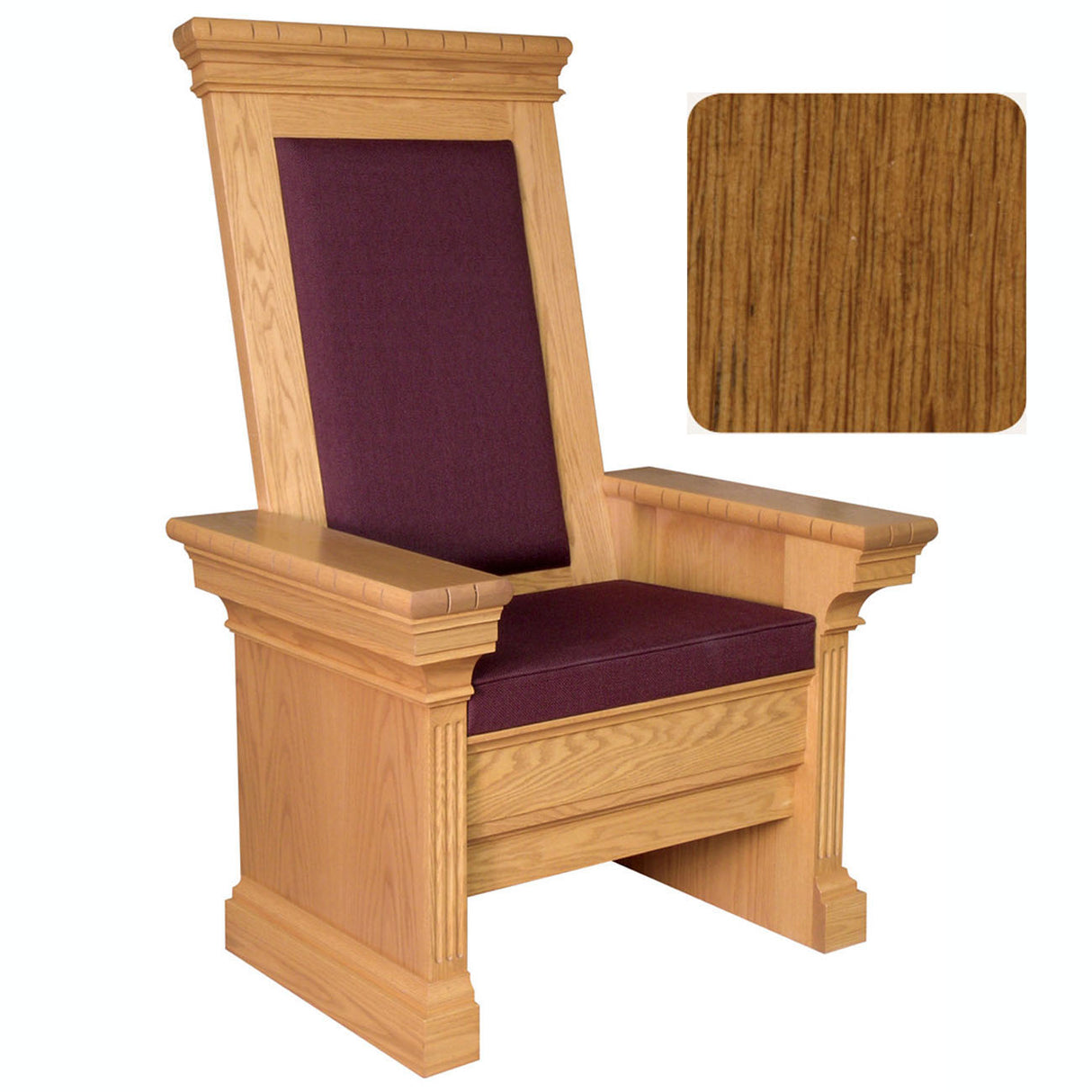 Rosewood Finish 52 inch High Back Celebrant Chair 653