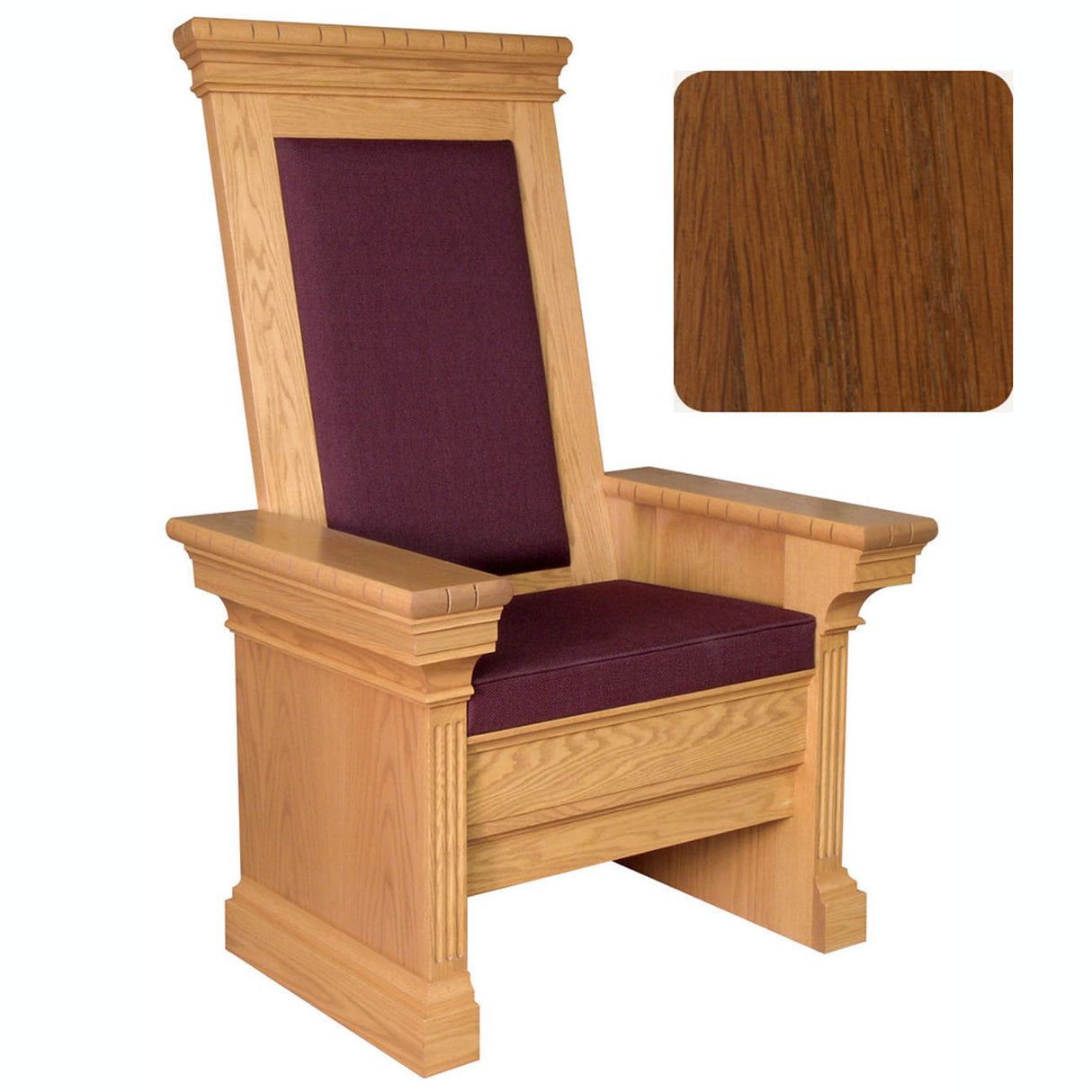 Sienna Finish 52 inch High Back Celebrant Chair 653
