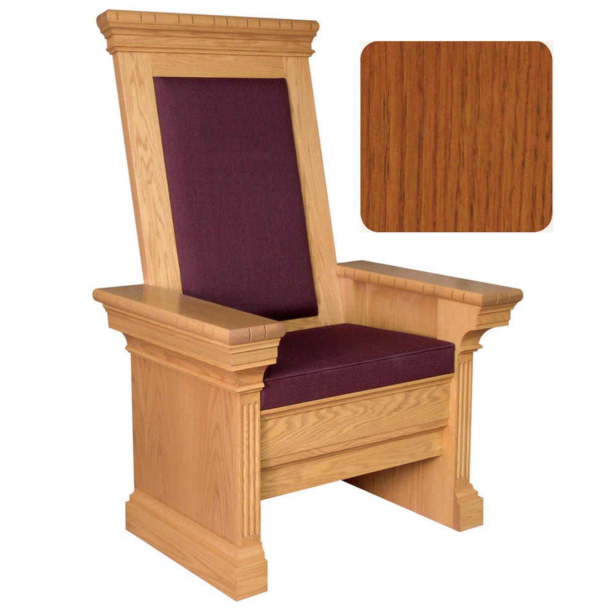 Sunset Finish 52 inch High Back Celebrant Chair 653