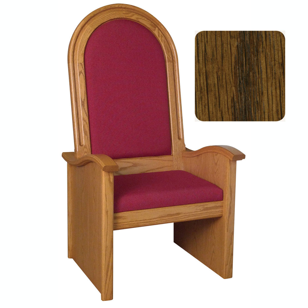 Dark Oak 56 inch High Back Celebrant Chair 688