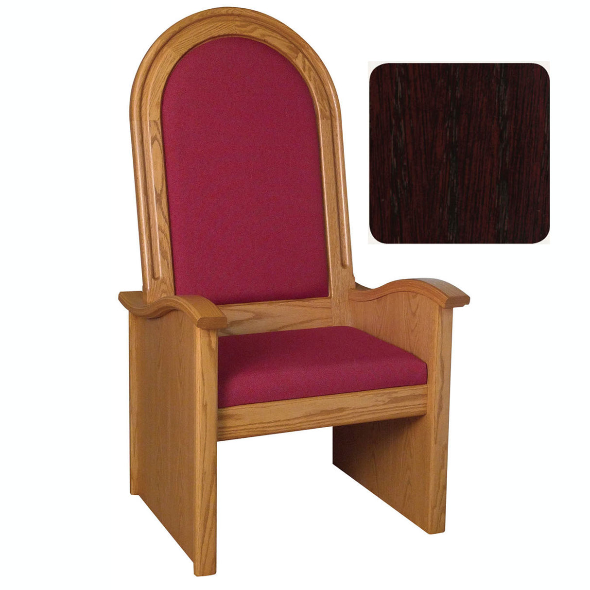 Mahogany 56 inch High Back Celebrant Chair 688