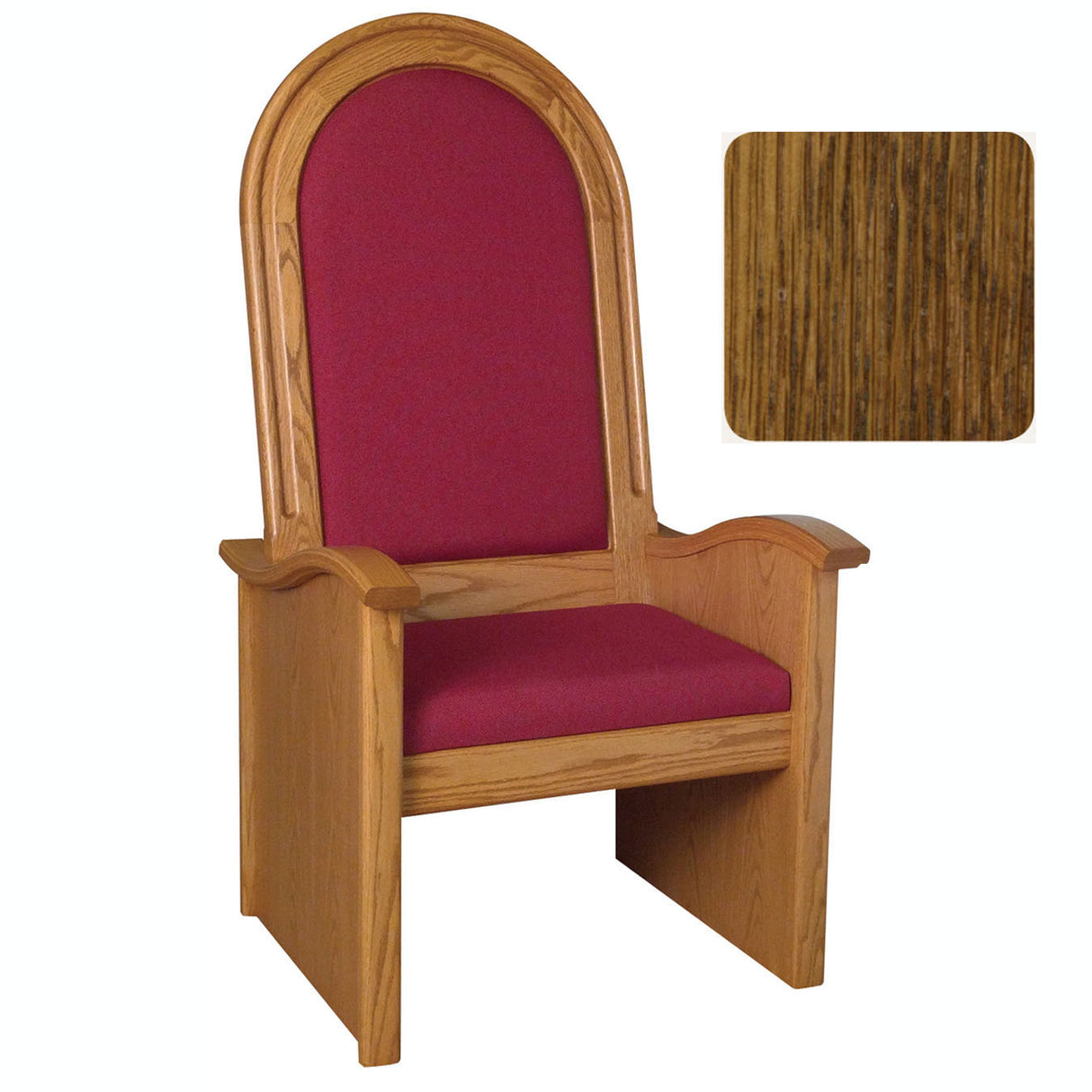 Medium Oak 56 inch High Back Celebrant Chair 688