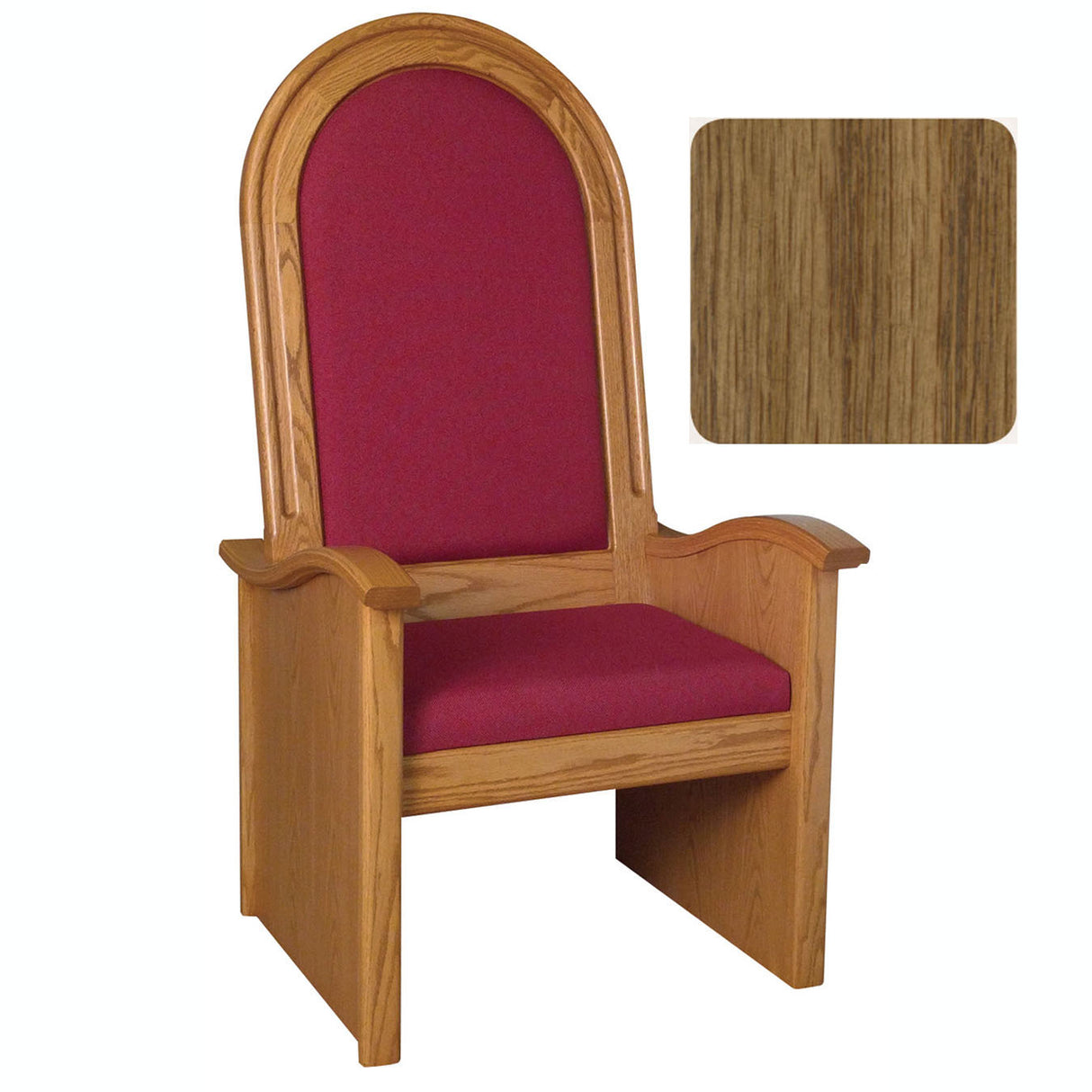 Pecan 56 inch High Back Celebrant Chair 688