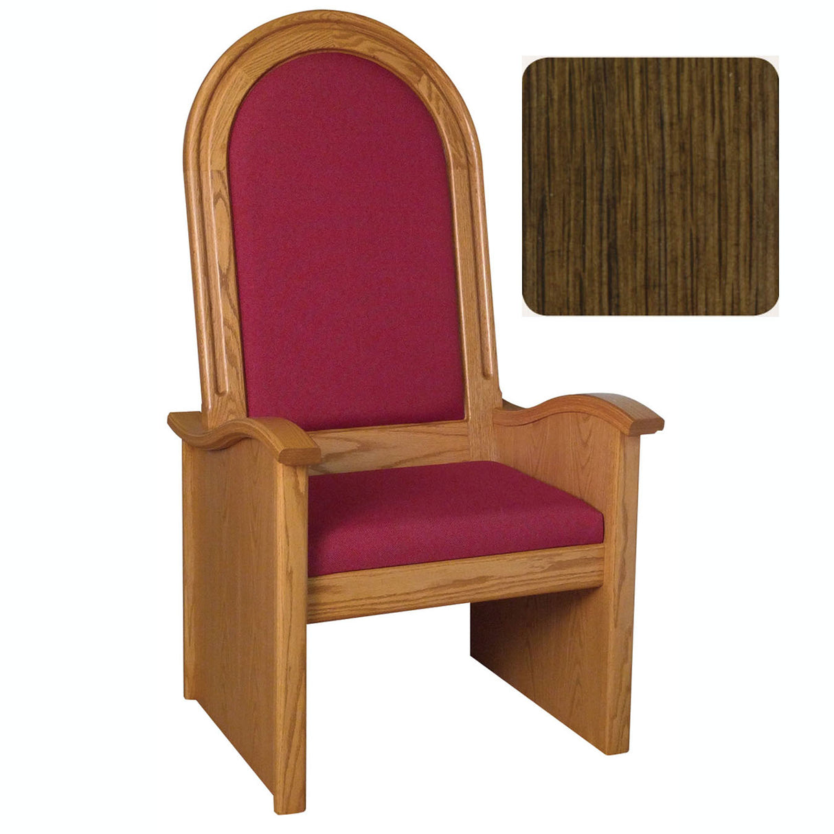 Walnut 56 inch High Back Celebrant Chair 688