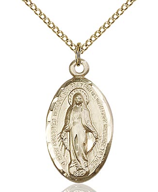 14KT Gold Filled Miraculous Medal 1615GF/18G