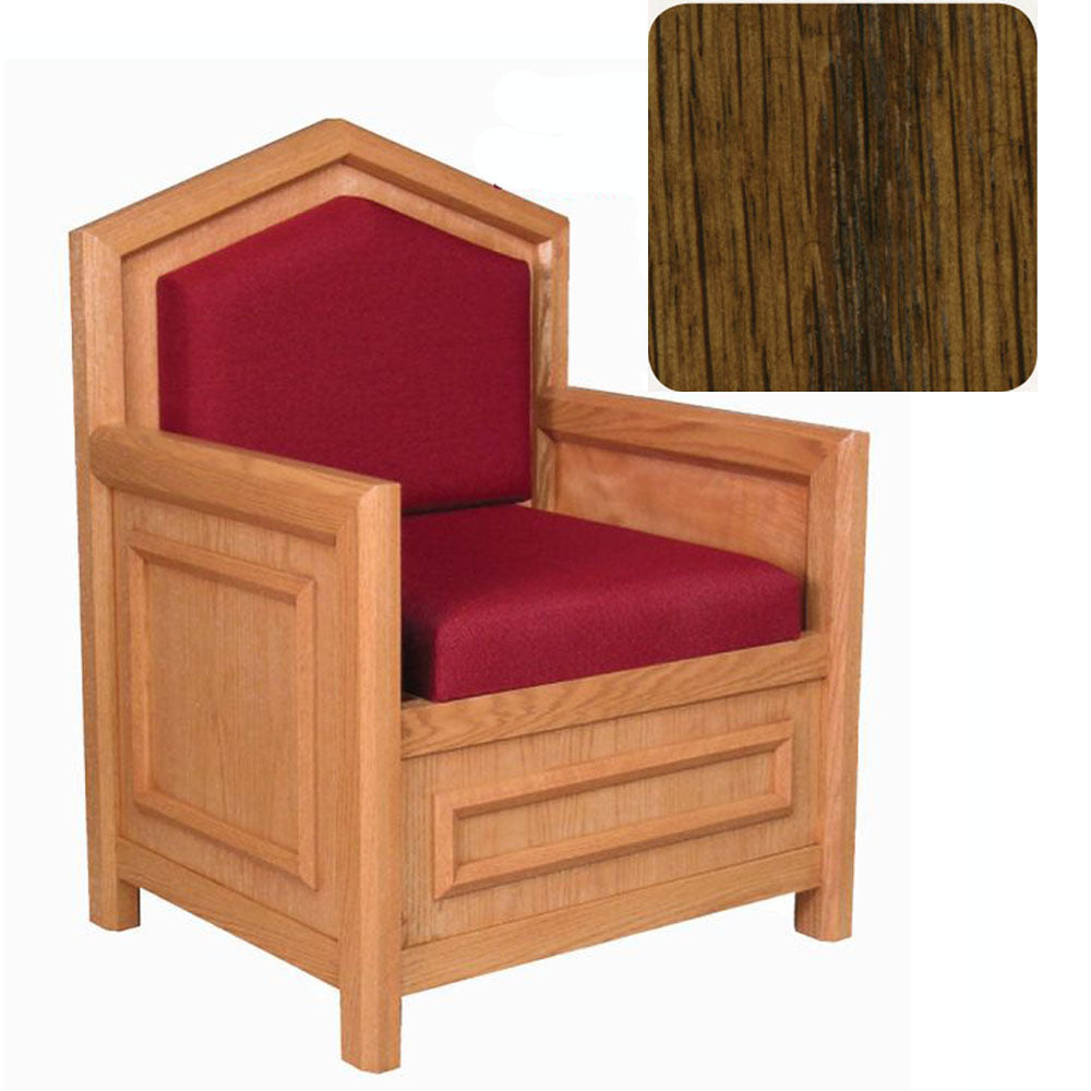 Dark Oak Celebrant Chair with Inside Bookrack 733