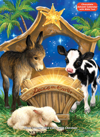 Peace on Earth Chocolate Advent Calendar with Scripture