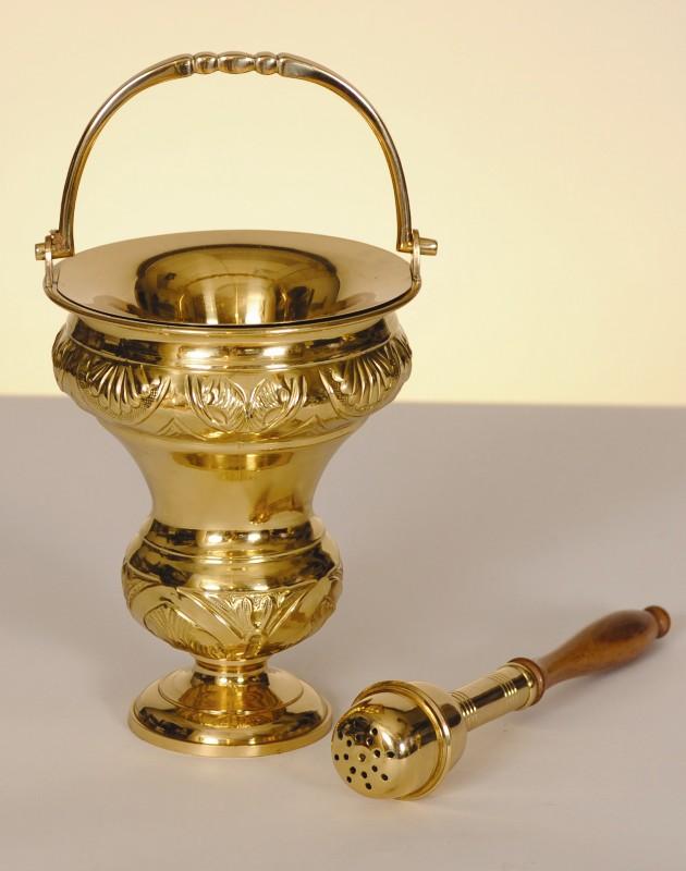 Classic Holy Water Bucket and Sprinkler no. H-136