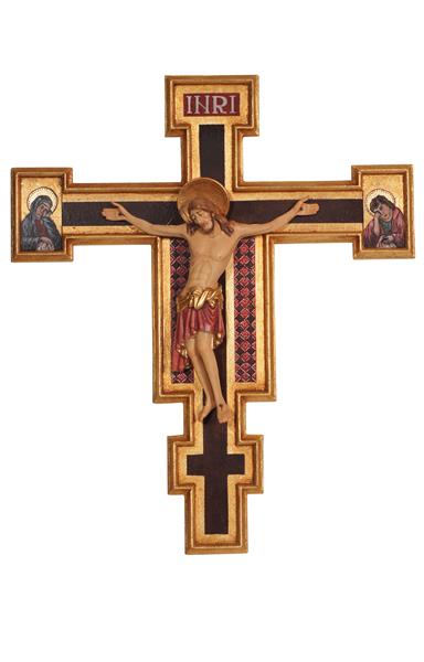 24 inch Cimabue Carved Wood Crucifix