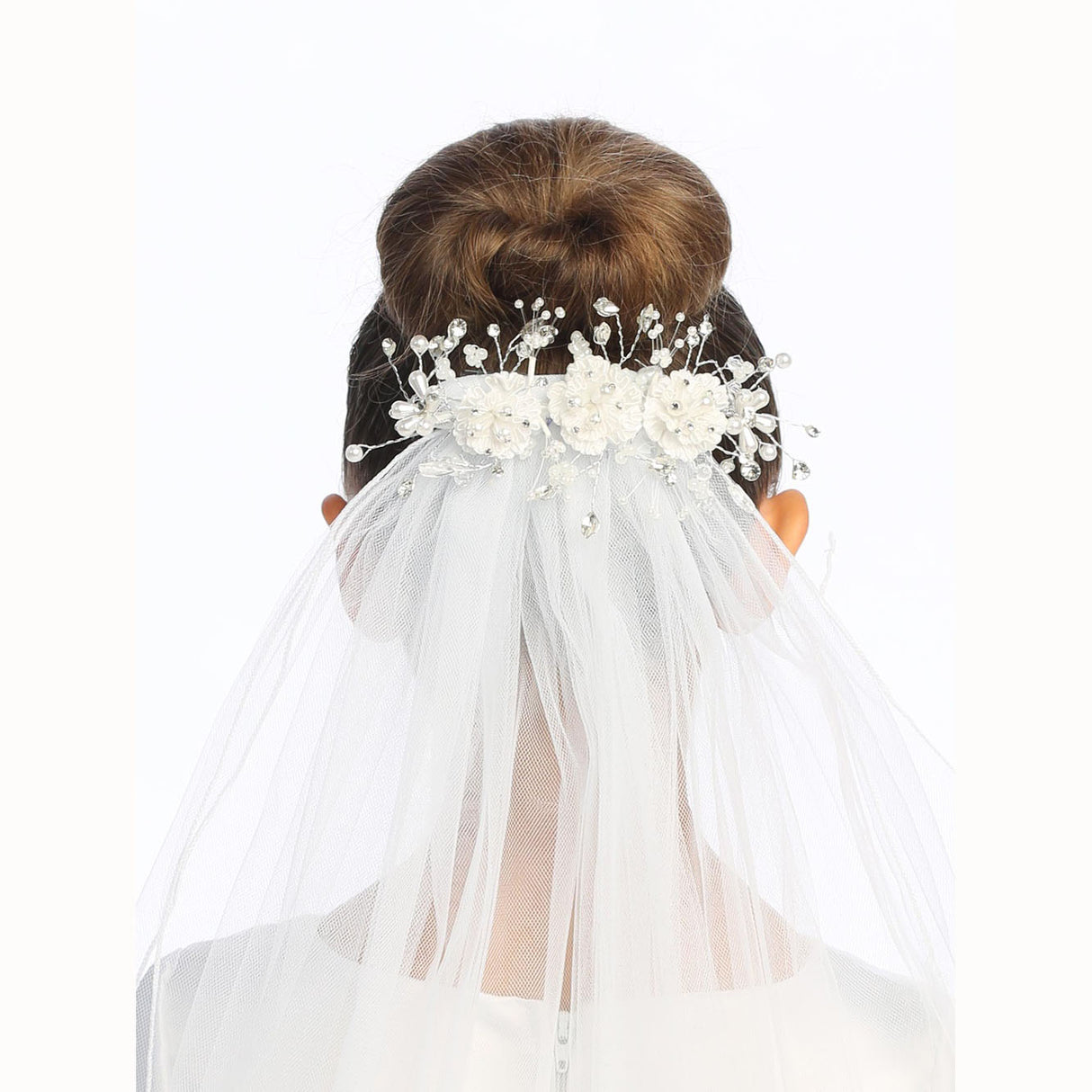 Sydney Satin & Pearls Communion Veil