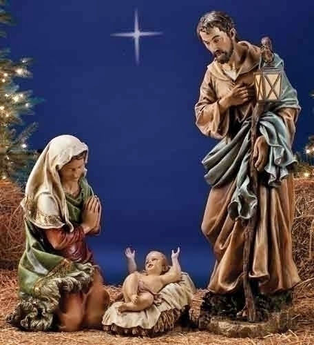 39 inch scale Full Color Holy Family Outdoor Nativity Set 38020