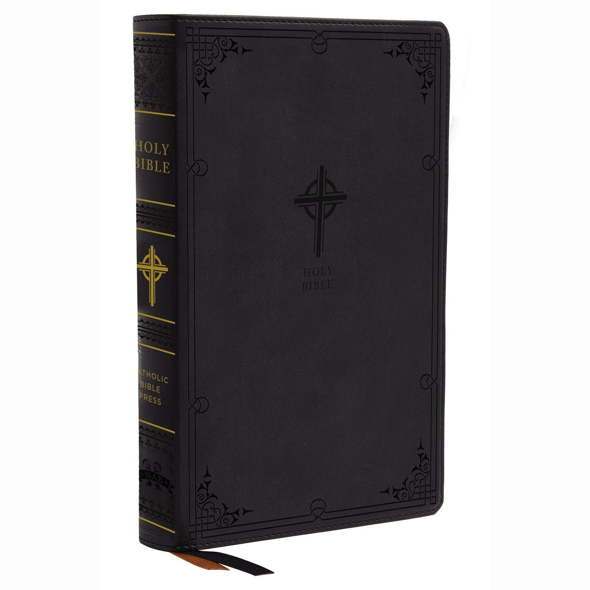 Rsvd New America Bible Black Leather Large Print