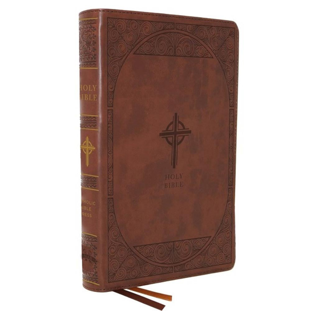 Rsvd New America Bible Brown Leather Large Print