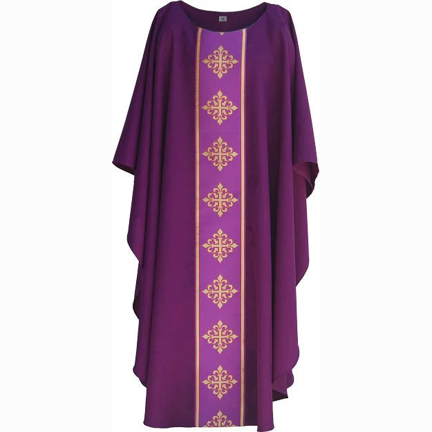 Classic Fleur de lis Cross Chasuble 3240