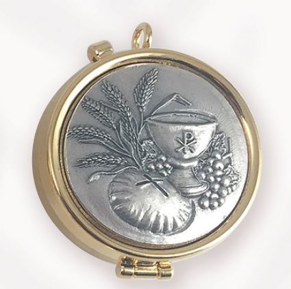 Wheat & Grapes Gold Plate Pyx