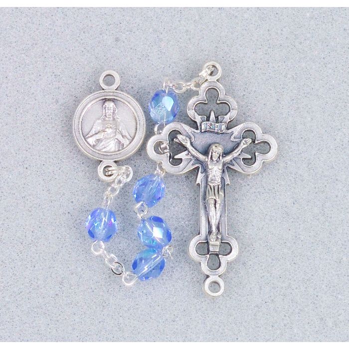 Kant Tangle AB Blue Crystal Rosary 297SP