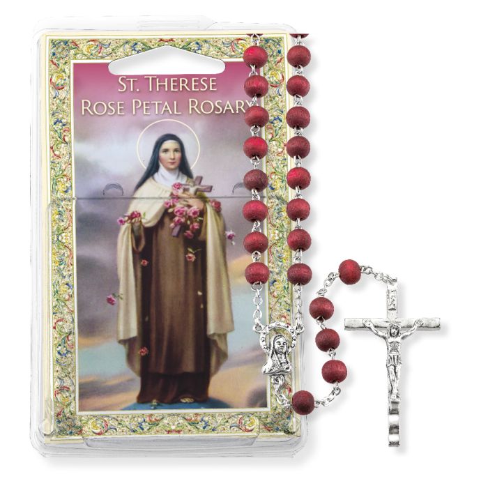 Wood Rose Scented St Therese Specialty Rosary 132-343