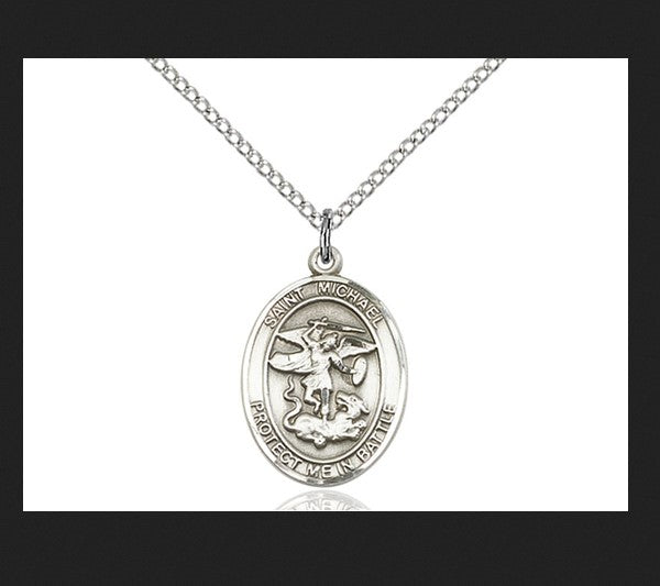 St. Michael and Guardian Angel Sterling Silver Medal 1172SS