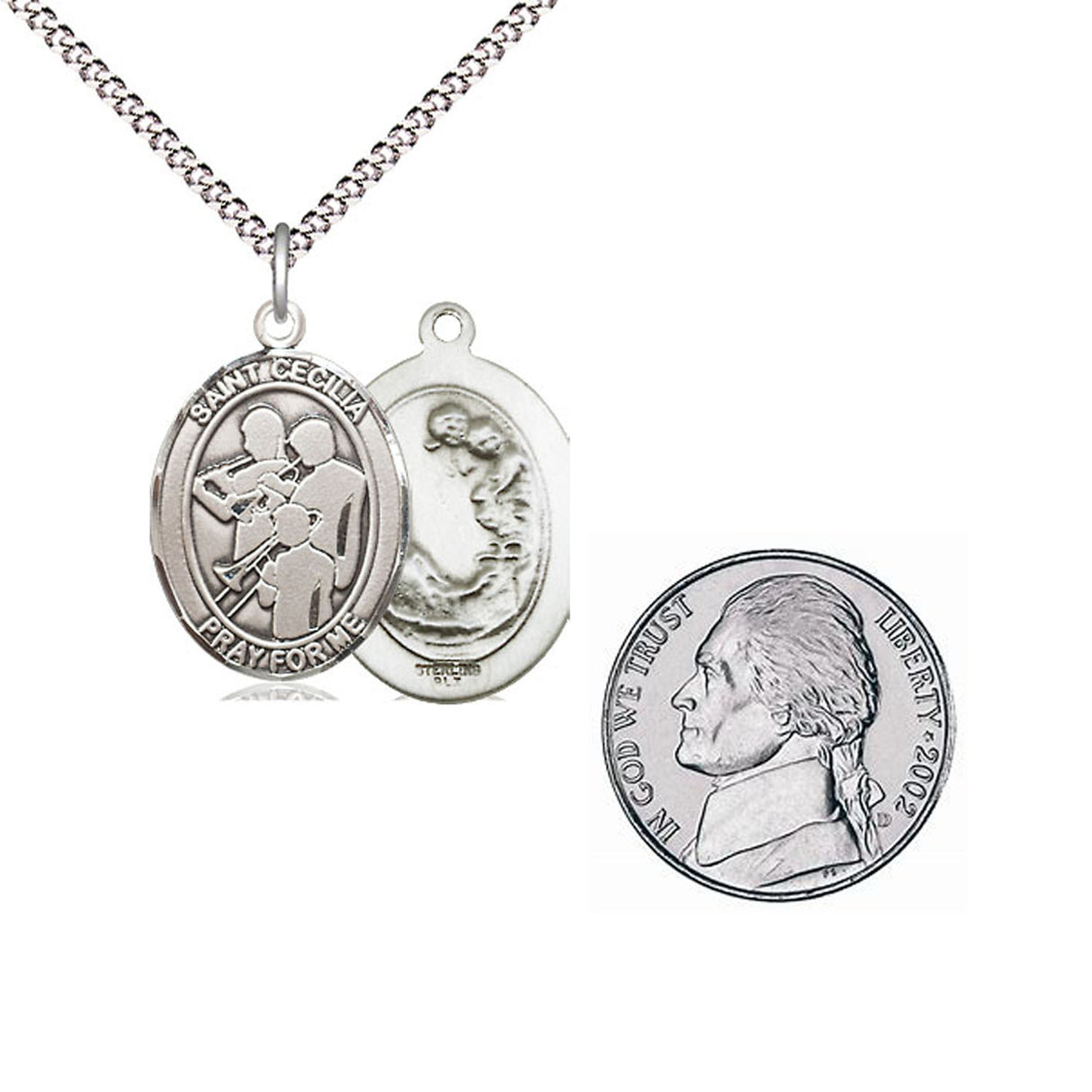 St. Cecilia Marching Band Sterling Silver Medal 8179SS/18S