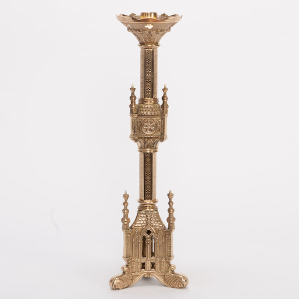 Gothic Brass Altar Candlestick 18 inches no. H-117