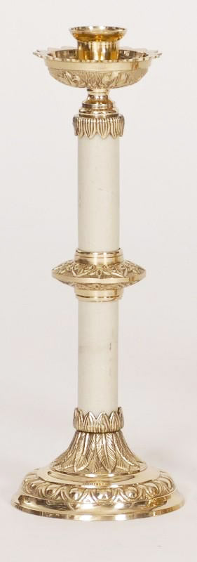 Classic Brass & Marble Candlestick no. H-107