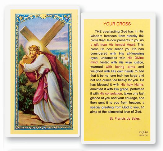 Your Cross Laminated Prayer Cards - no. E24-821